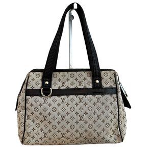 Authentic Louis Vuitton Tote Bag Josephine PM Monogram Mini lin Used LV Handbag